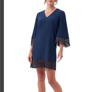 Trina Turk Sanibel Fringe Satin Minidress
